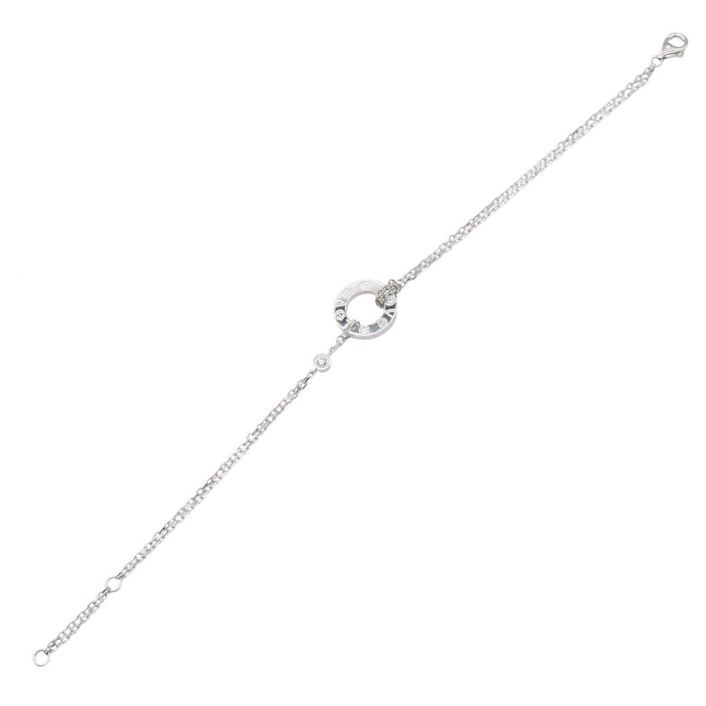 Cartier Bracelet Love Circle Diamond 16 18 cm 18k White Gold — view 3