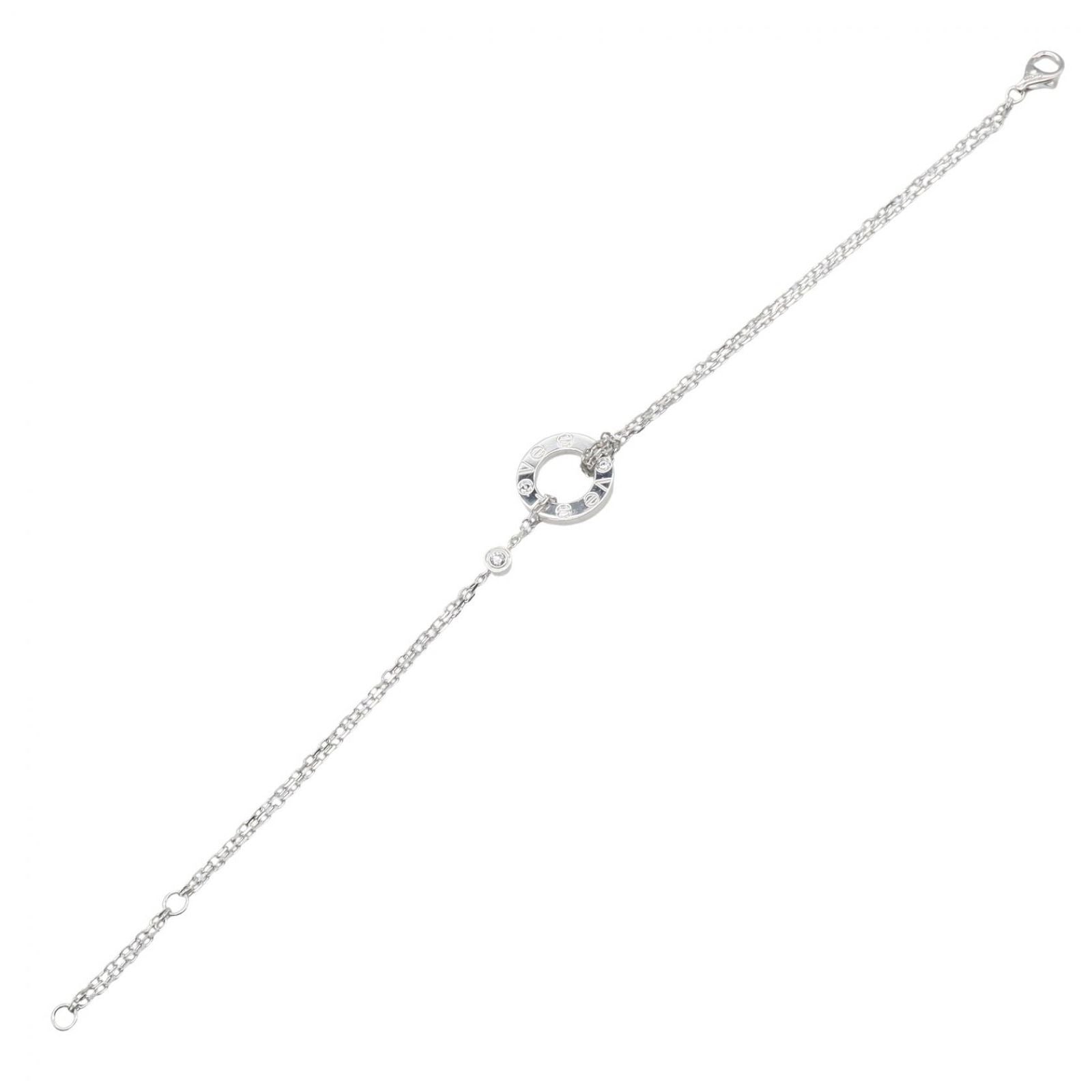 Cartier Bracelet Love Circle Diamond 16 18 cm 18k White Gold — view 3