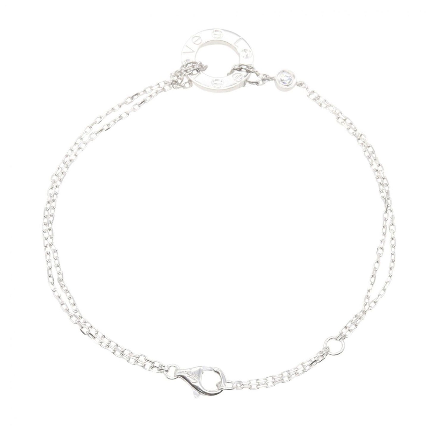 Cartier Bracelet Love Circle Diamond 16 18 cm 18k White Gold — view 2