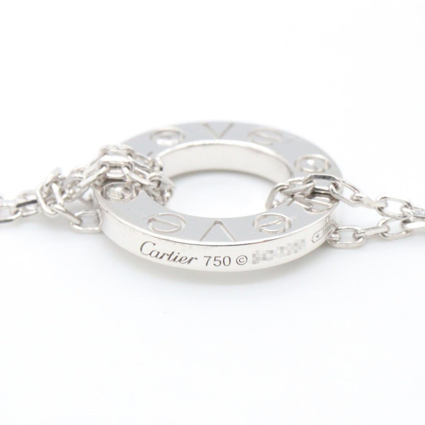 Cartier Bracelet Love Circle Diamond 16 18 cm 18k White Gold — view 4