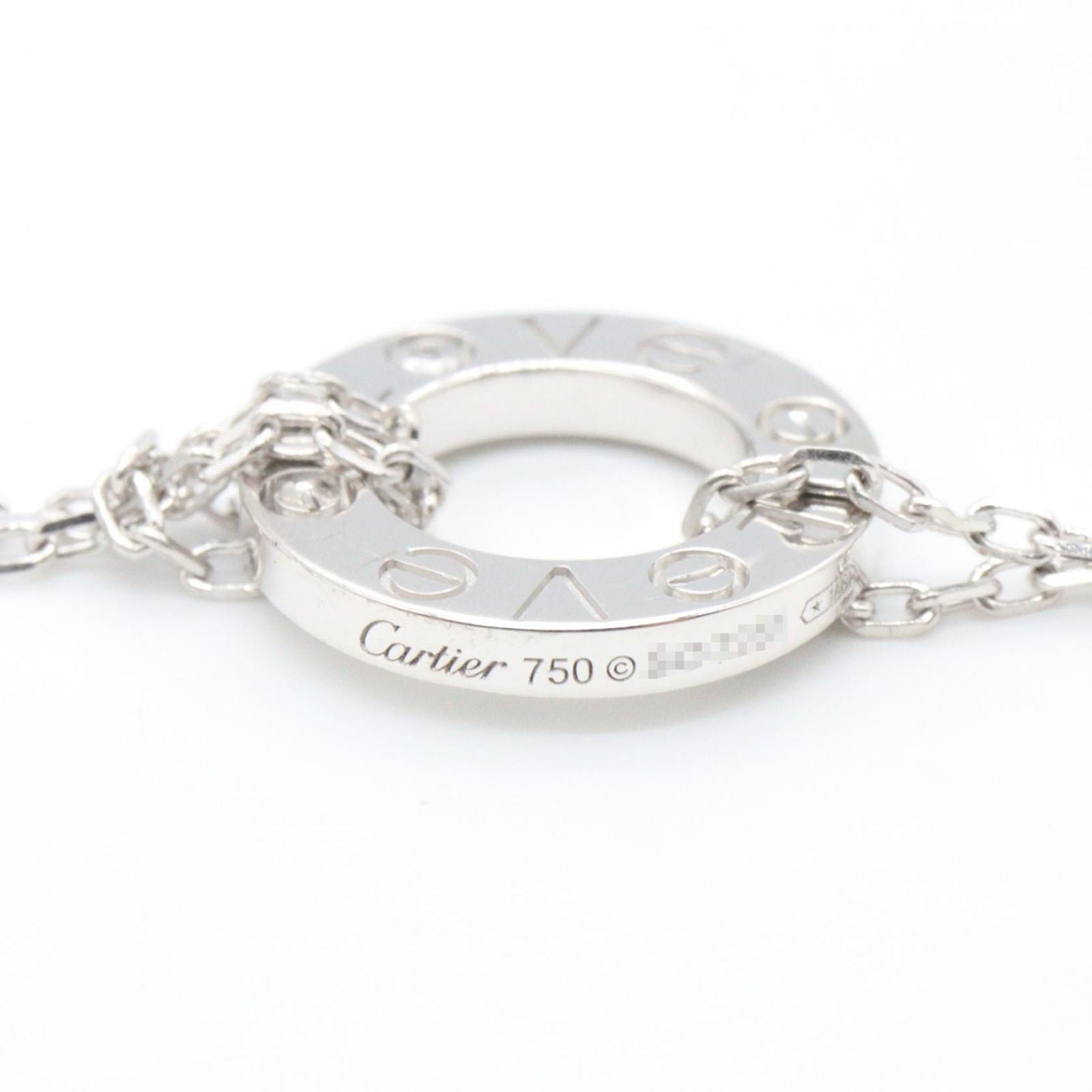 Cartier Bracelet Love Circle Diamond 16 18 cm 18k White Gold — view 4