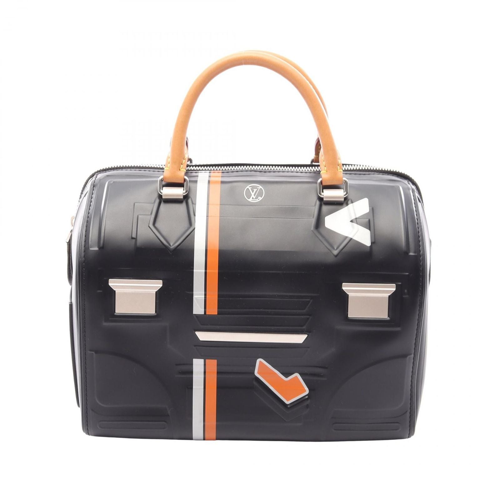 Louis Vuitton Handbag Speedy 25 Space Collection Noir Leather
