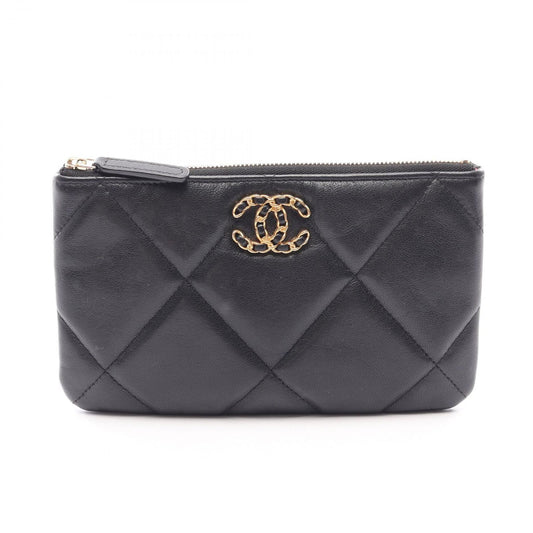Chanel Pouch 19 Quilted Black Lambskin