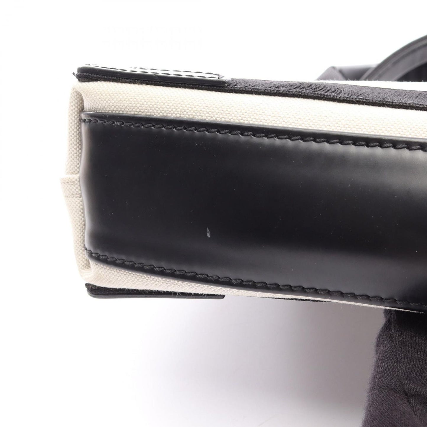 Balenciaga Handbag Navy Cabas XS Natural Black Canvas Leather — view 8