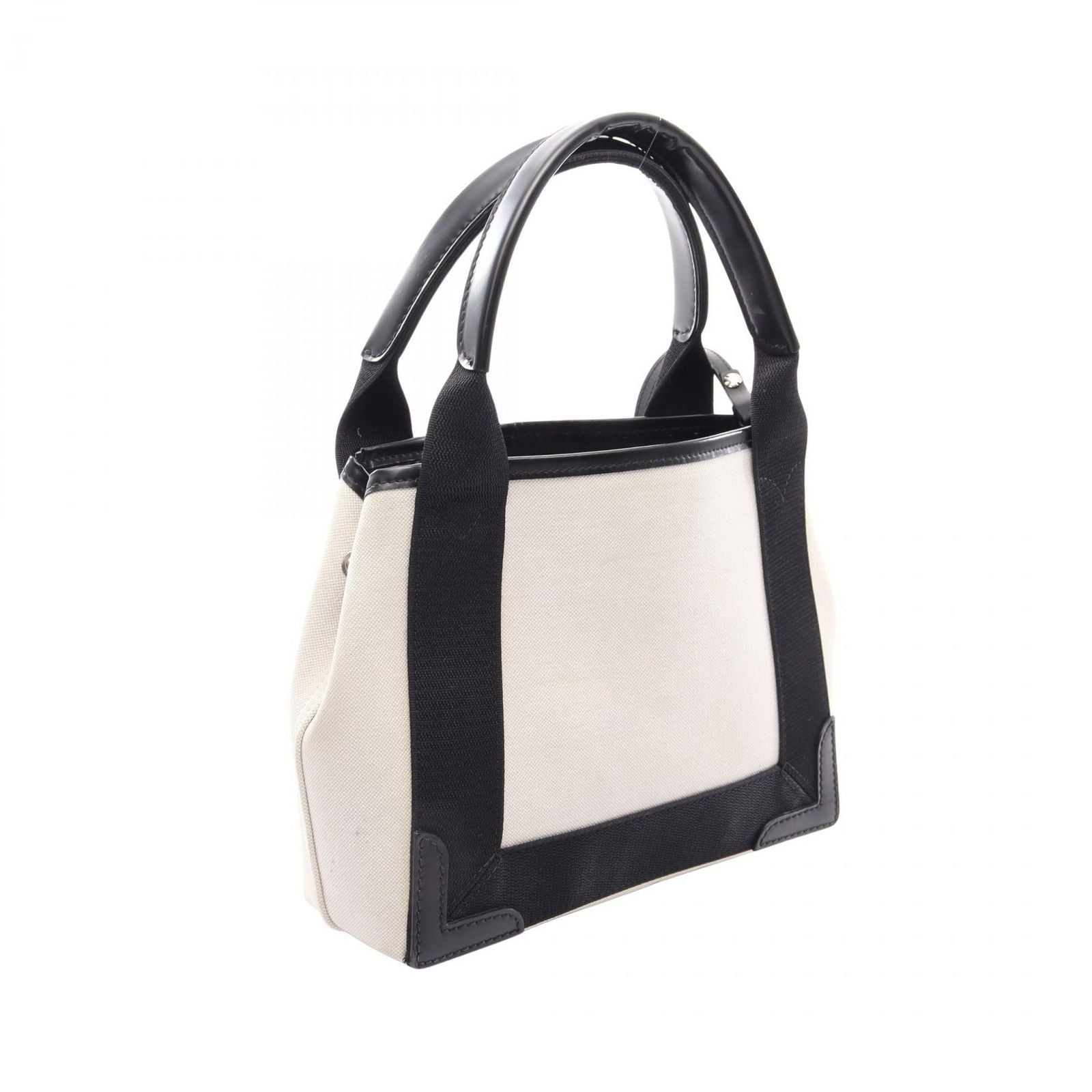 Balenciaga Handbag Navy Cabas XS Natural Black Canvas Leather — view 2