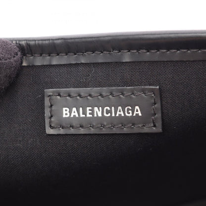 Balenciaga Handbag Navy Cabas XS Natural Black Canvas Leather — view 4