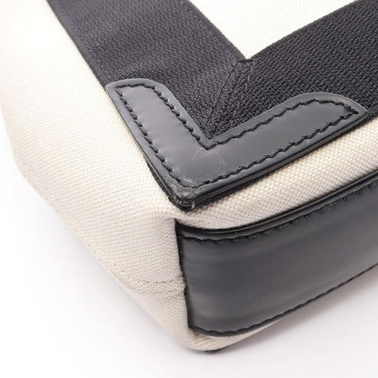 Balenciaga Handbag Navy Cabas XS Natural Black Canvas Leather — view 6