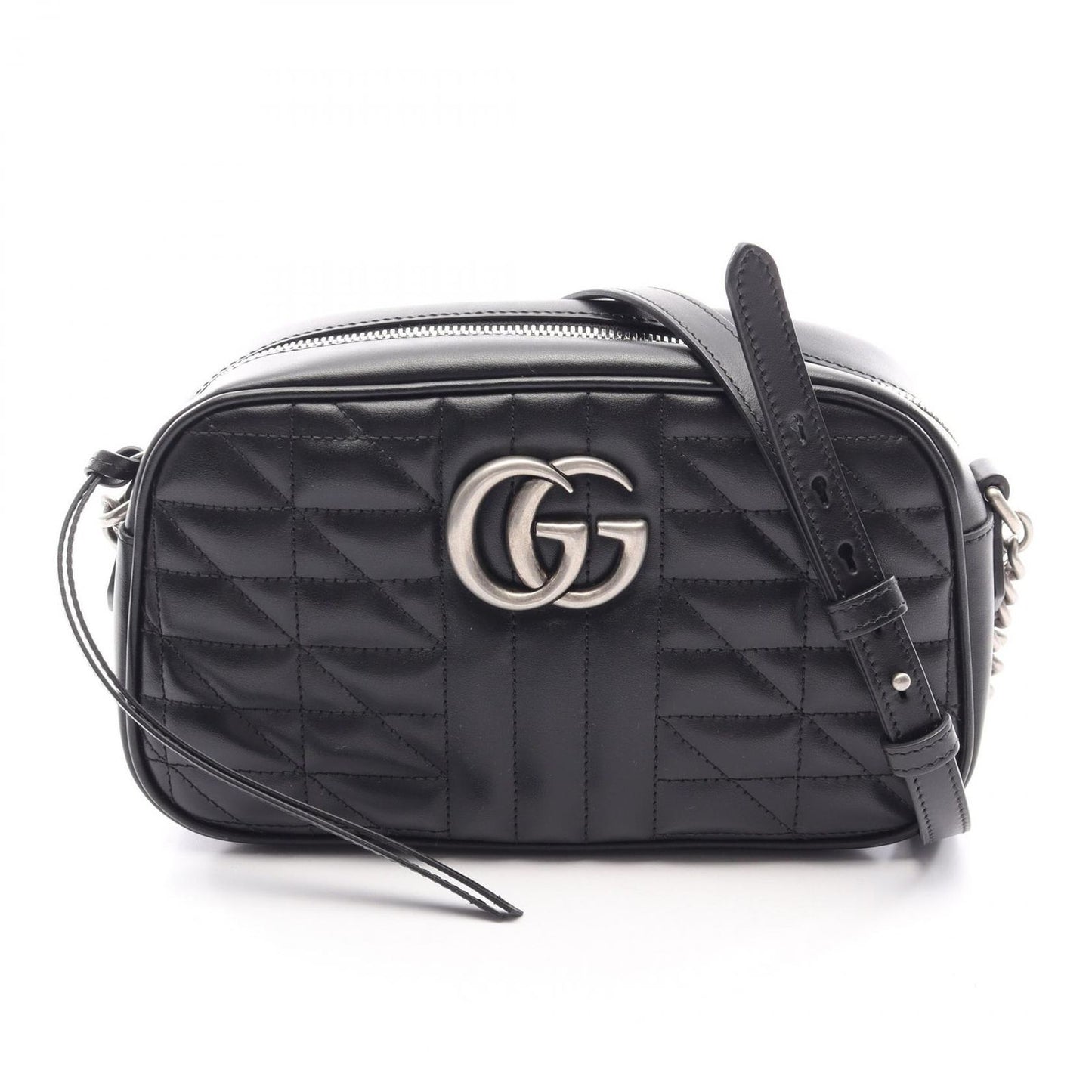 Gucci Shoulder Bag GG Marmont Black Leather Small