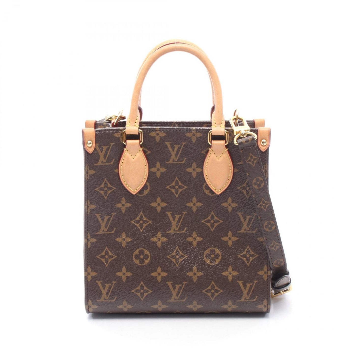 Louis Vuitton Handbag Sac Plat BB 2-Way Canvas Leather Sac Pla BB