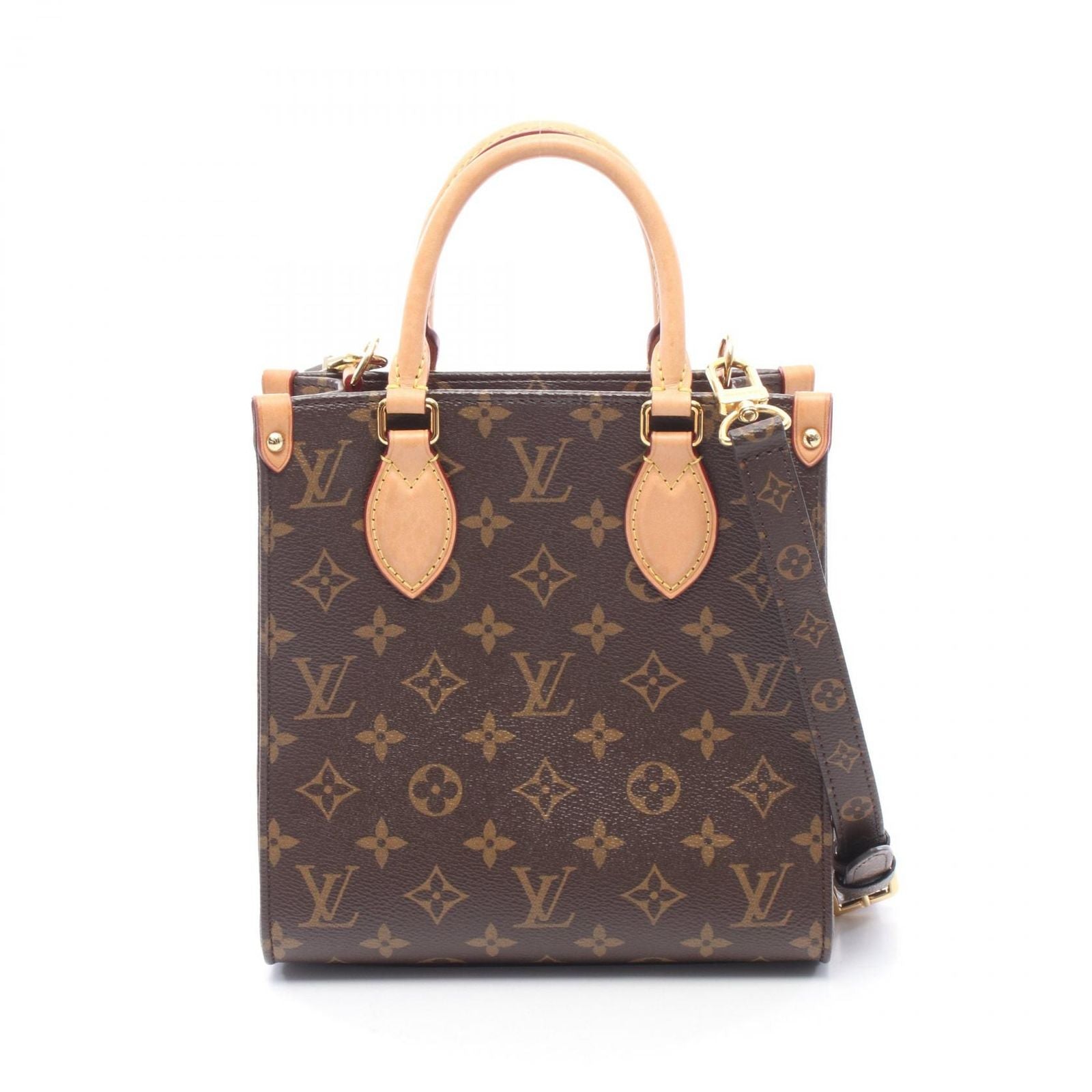 Louis Vuitton Handbag Sac Plat BB 2-Way Canvas Leather Sac Pla BB