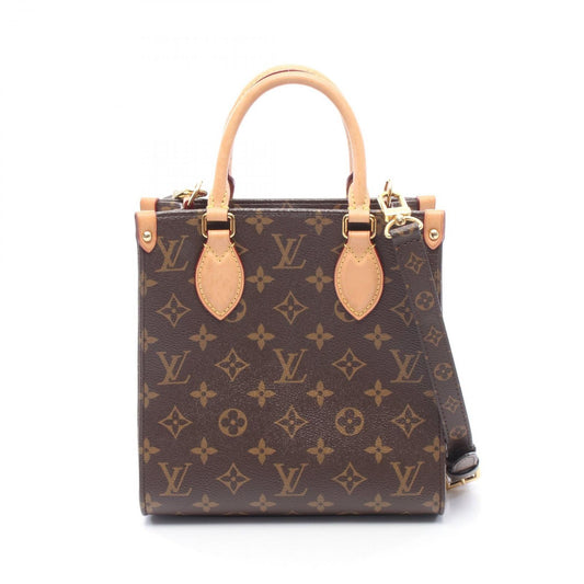 Louis Vuitton Handbag Sac Plat BB 2-Way Canvas Leather Sac Pla BB