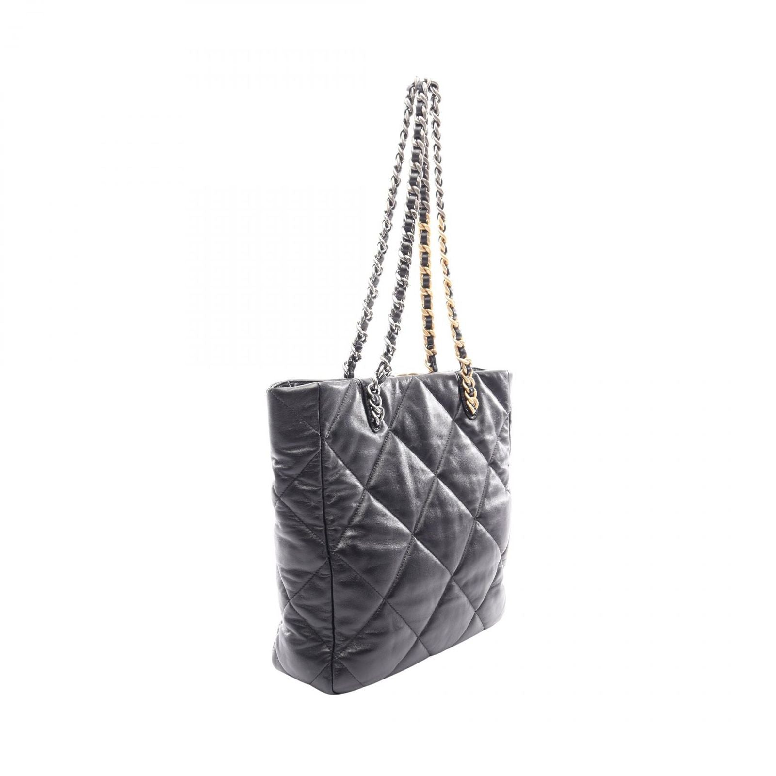 Chanel Shoulder Bag 19 Black Lambskin 19 Quilted Chain — view 2