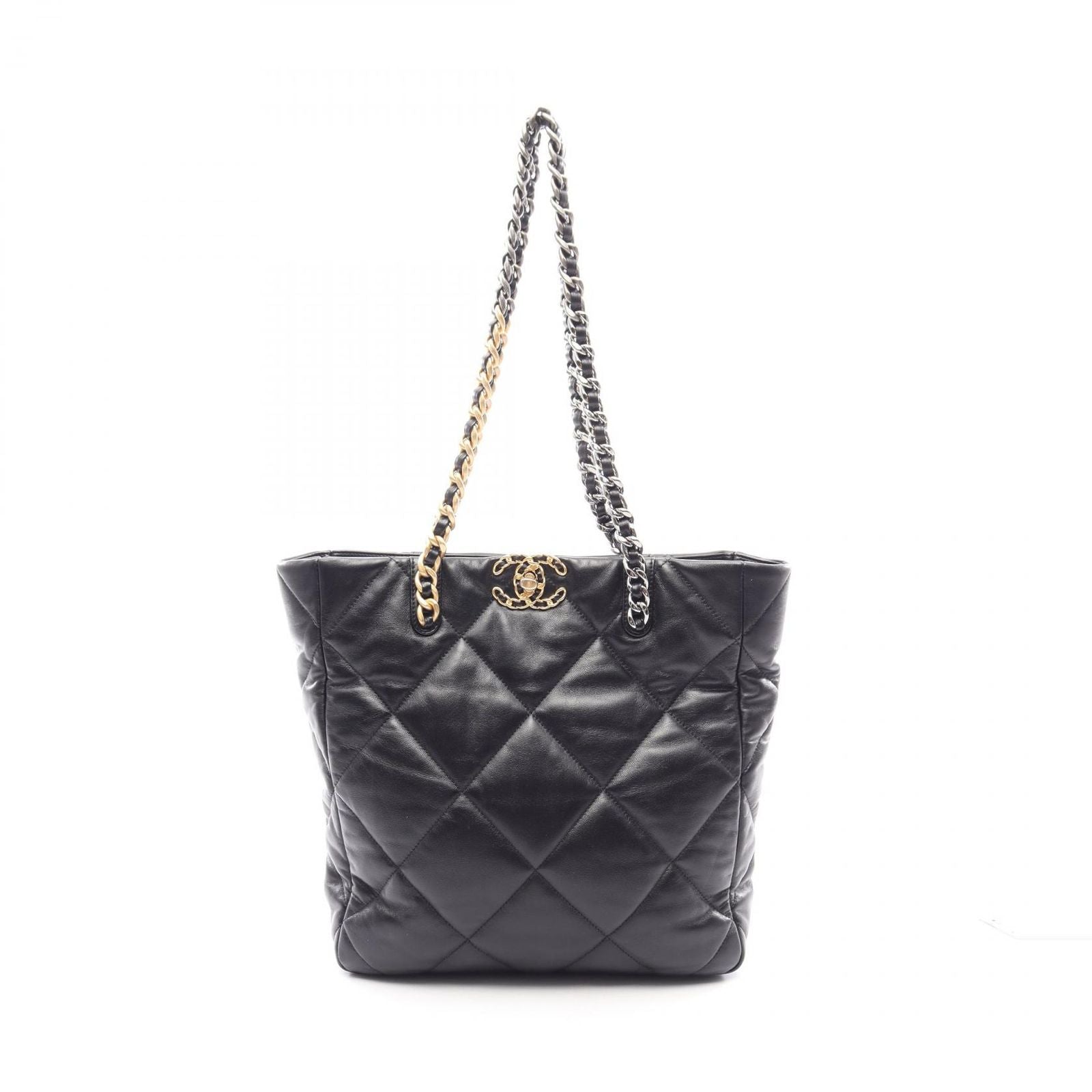 Chanel Shoulder Bag 19 Black Lambskin 19 Quilted Chain