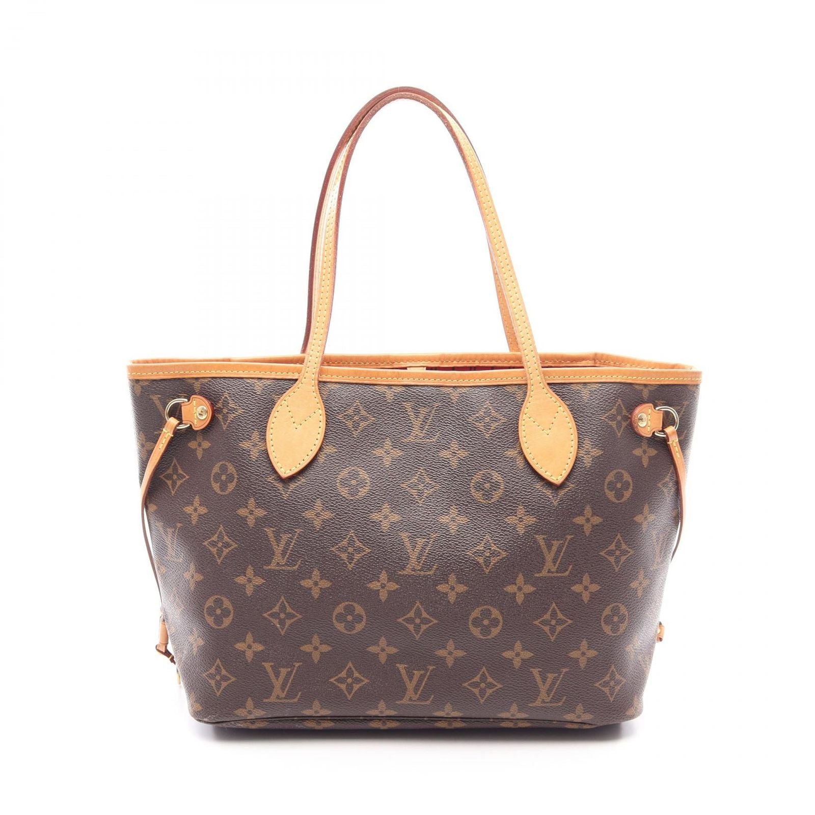 Louis Vuitton Tote Neverfull PM Pivoine Canvas Leather