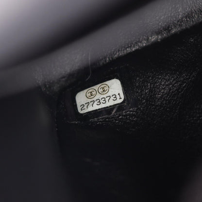 Chanel Shoulder Bag Blanc Stitch Double Flap Black Lambskin Chain — view 5