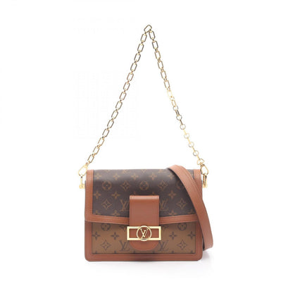 Louis Vuitton Shoulder Bag Dauphine MM Canvas Leather