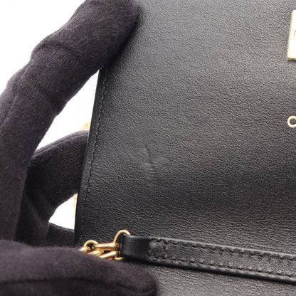 Chanel Shoulder Bag 2.55 Quilted Mini Black Calf Chain Wallet — view 6