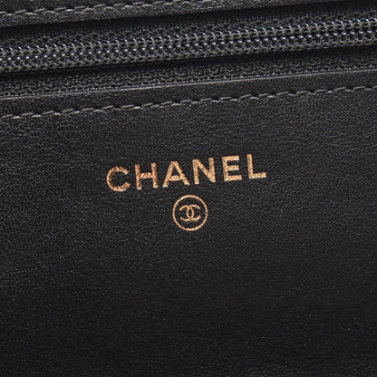 Chanel Shoulder Bag 2.55 Black Leather Quilted Chain Wallet — view 4