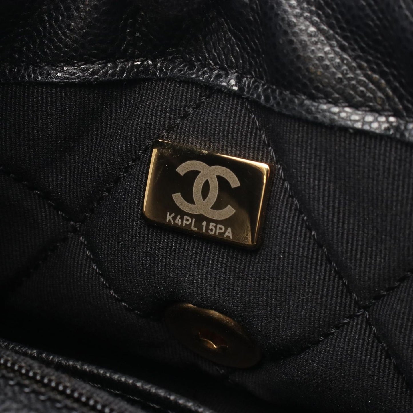 Chanel Shoulder Bag Quilted Small Flap Black Caviar Leather Chain — view 5