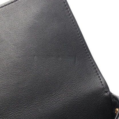 Chanel Shoulder Bag Quilted Faux Pearl Bag Black Leather Chain — view 8