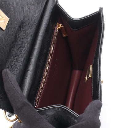 Chanel Backpack Quilted Black Caviar Leather Square Chain — view 3