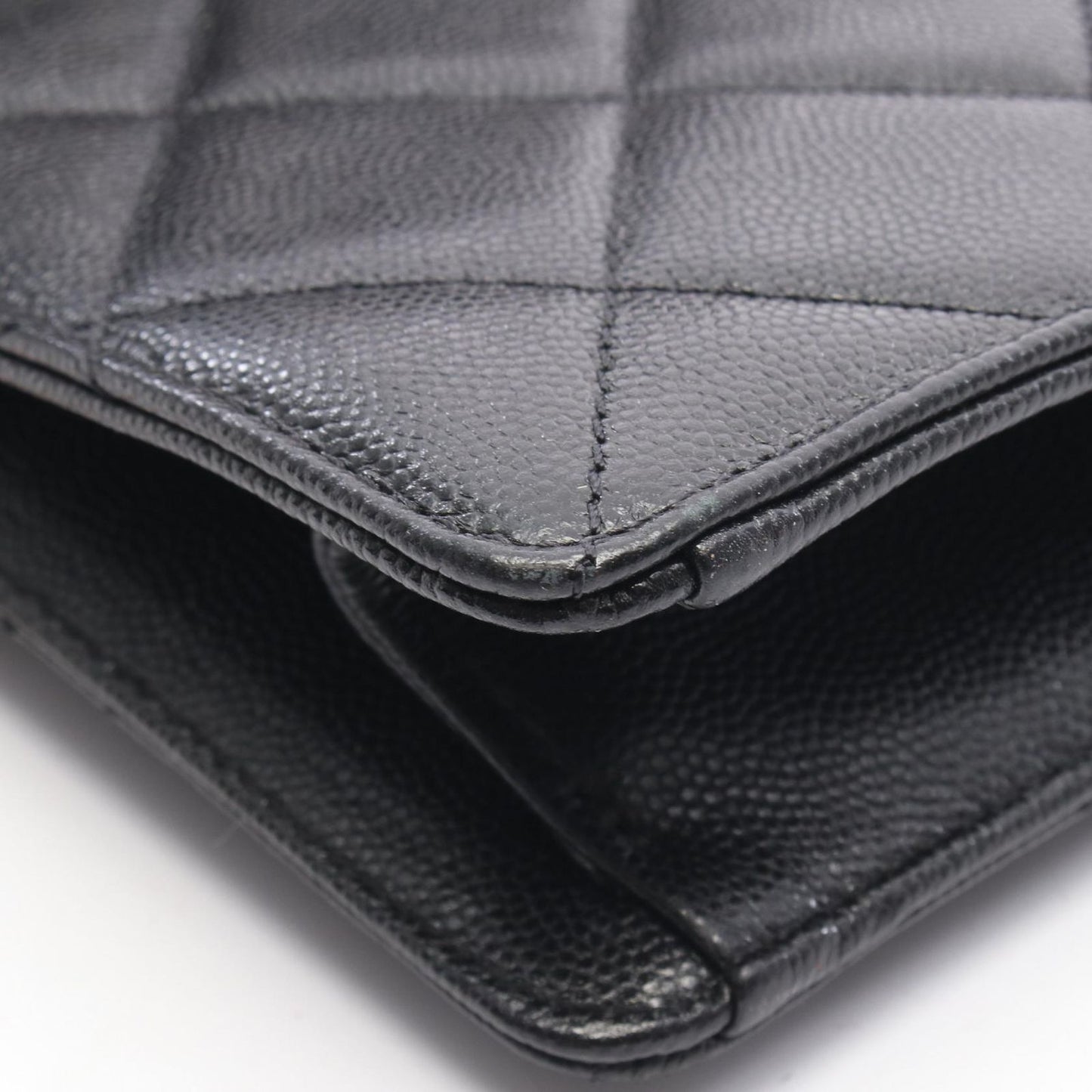 Chanel Backpack Quilted Black Caviar Leather Square Chain — view 6