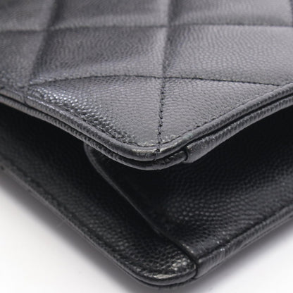 Chanel Backpack Quilted Black Caviar Leather Square Chain — view 6