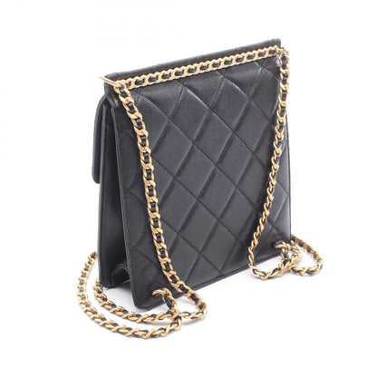 Chanel Backpack Quilted Black Caviar Leather Square Chain — view 2