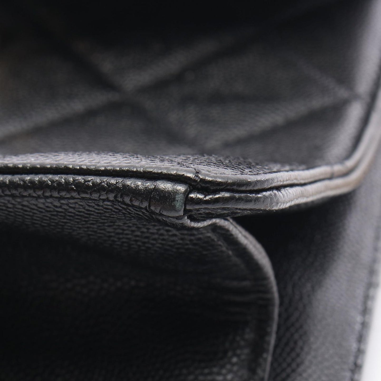 Chanel Backpack Quilted Black Caviar Leather Square Chain — view 7