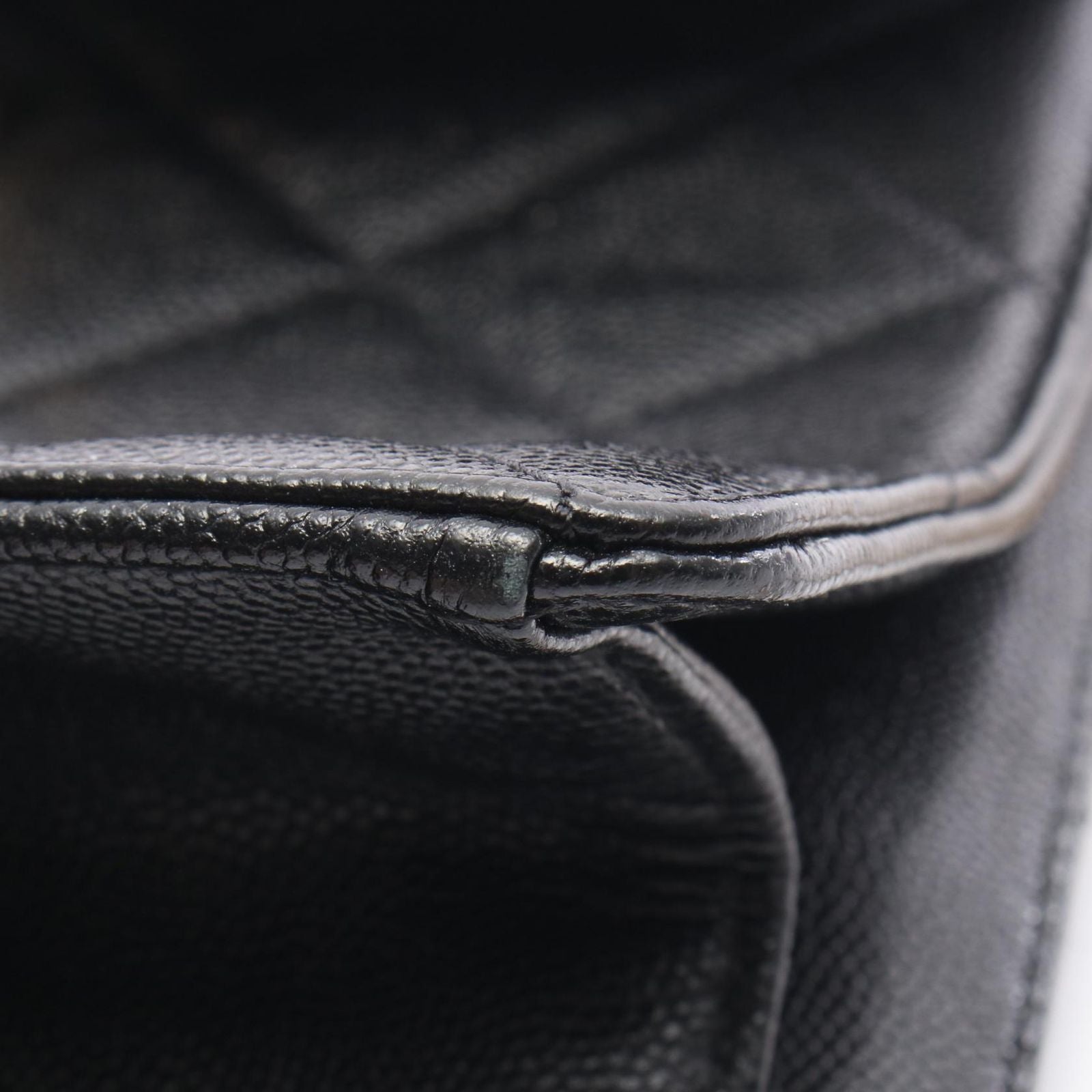 Chanel Backpack Quilted Black Caviar Leather Square Chain — view 7