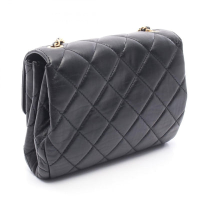 Chanel Shoulder Bag Quilted Small Flap Black Lambskin Chain — view 2
