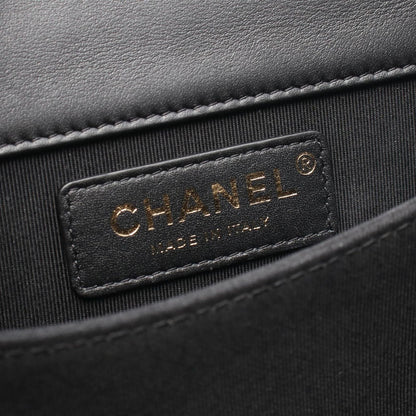 Chanel Shoulder Bag Quilted Black Lambskin Chain — view 4