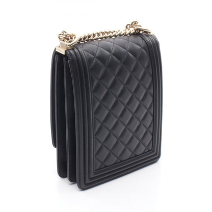 Chanel Shoulder Bag Quilted Black Lambskin Chain — view 2