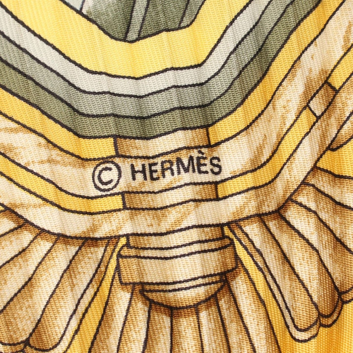 Hermes Scarf Carre Plisse Automobile Silk Pliss — view 2