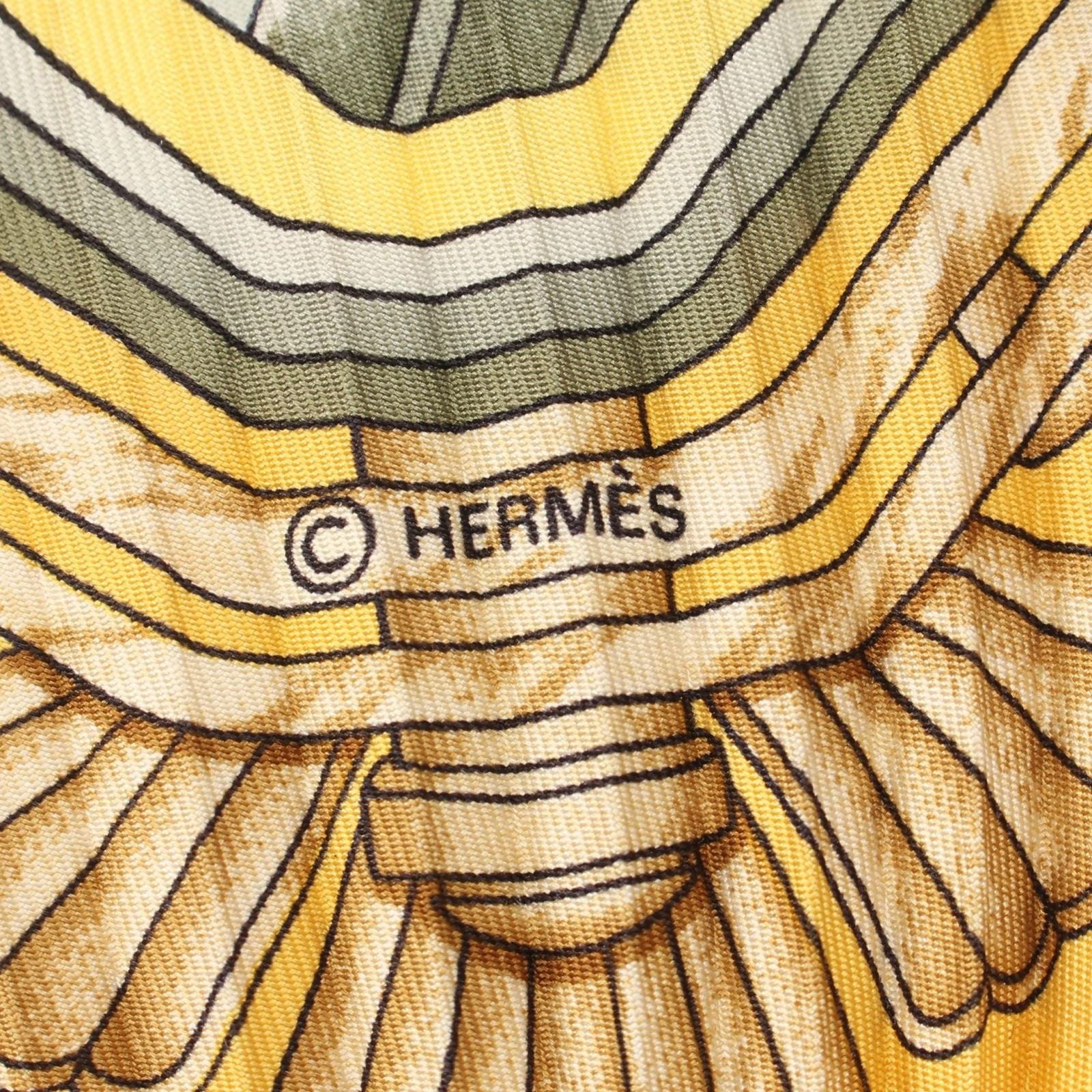 Hermes Scarf Carre Plisse Automobile Silk Pliss — view 2