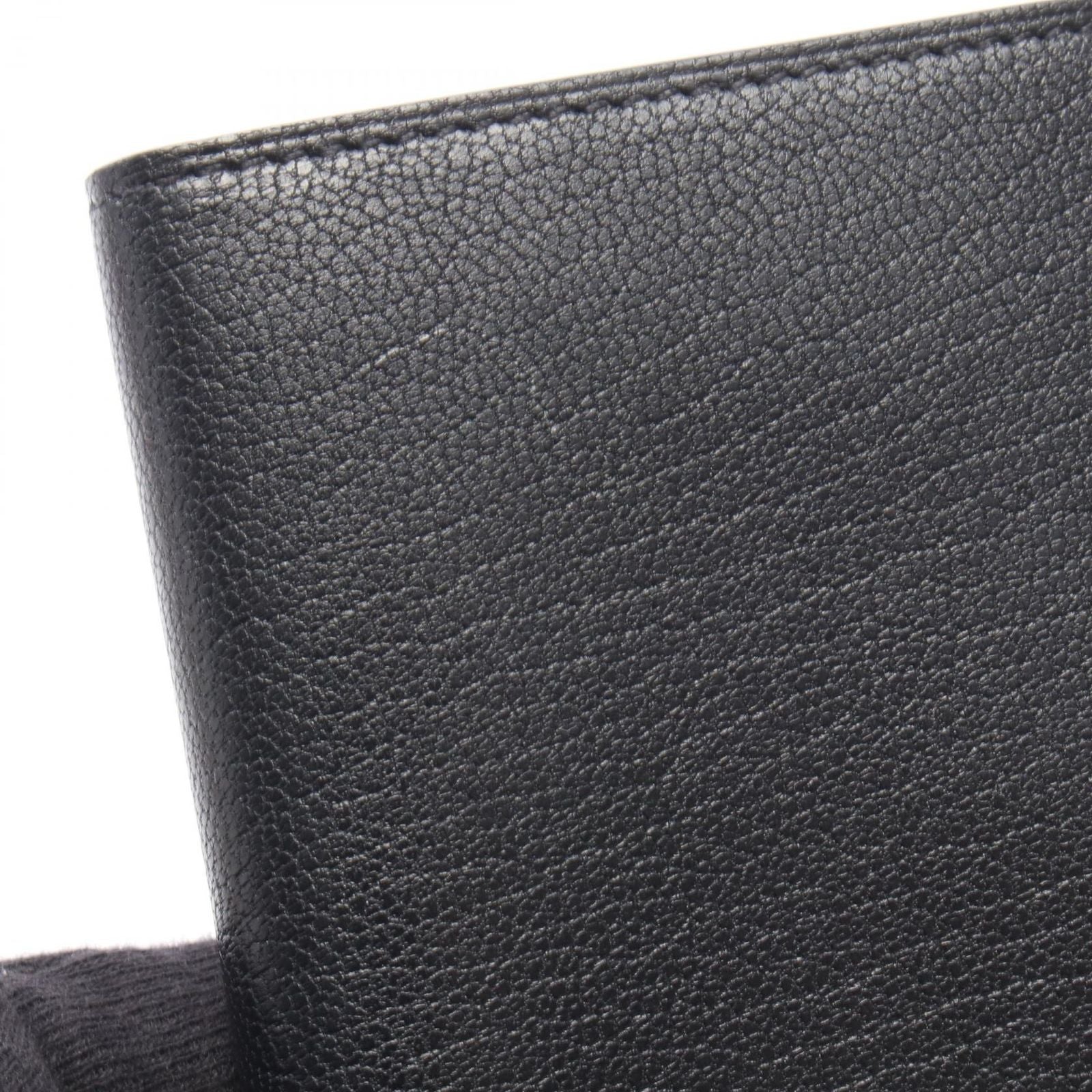 Hermes Trifold Wallet Illiade Compact Black Leather — view 7
