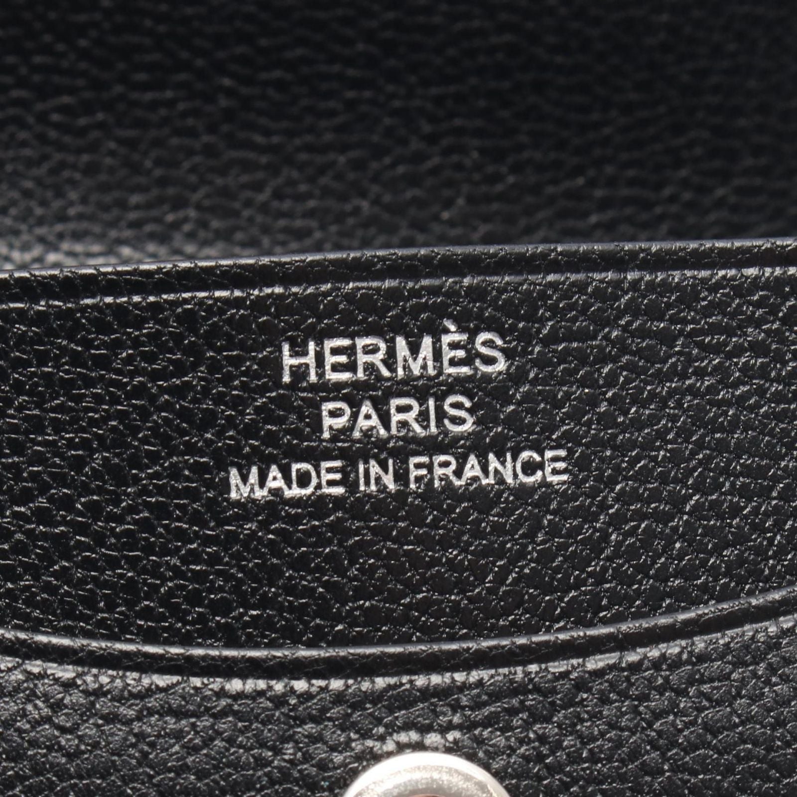 Hermes Trifold Wallet Illiade Compact Black Leather — view 5