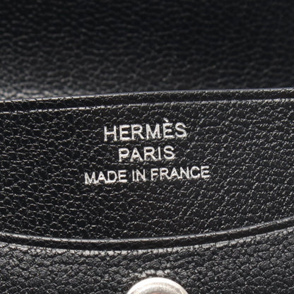 Hermes Trifold Wallet Illiade Compact Black Leather — view 5
