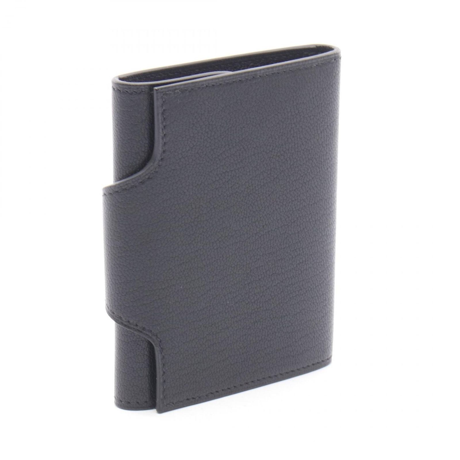 Hermes Trifold Wallet Illiade Compact Black Leather — view 2