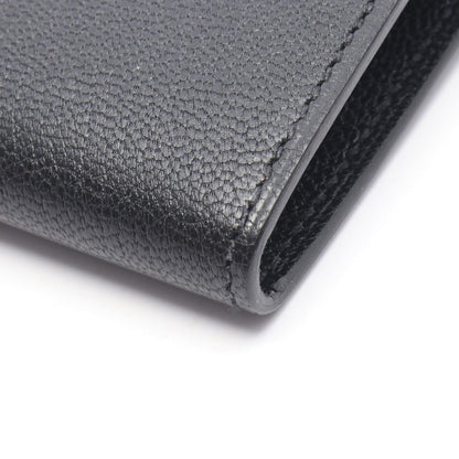 Hermes Trifold Wallet Illiade Compact Black Leather — view 8