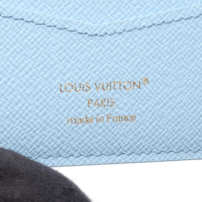 Louis Vuitton Bifold Wallet Portefeuille Scuffnda Blue Belly Co Ting Canvas — view 4