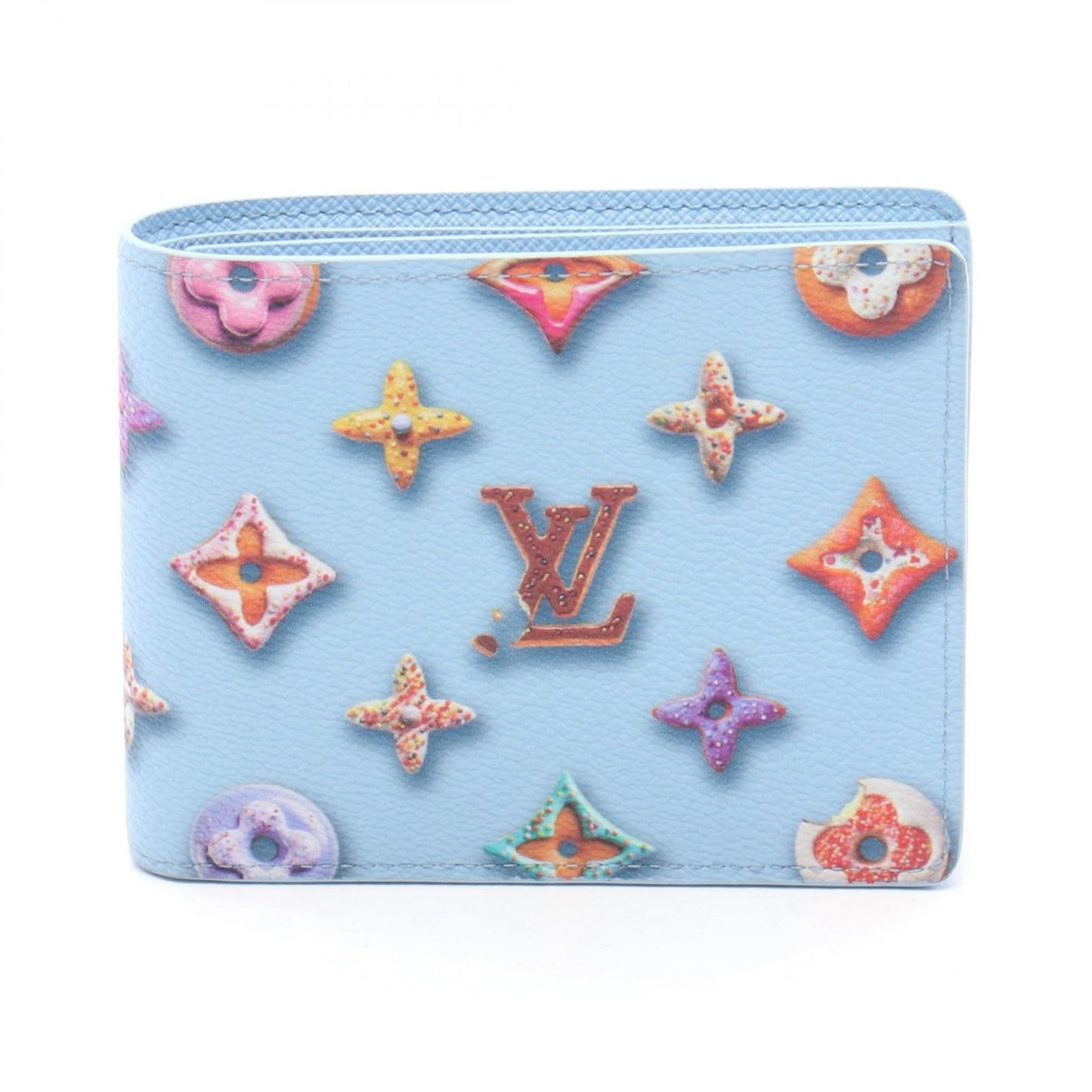 Louis Vuitton Bifold Wallet Portefeuille Scuffnda Blue Belly Co Ting Canvas