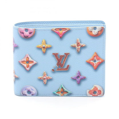 Louis Vuitton Bifold Wallet Portefeuille Scuffnda Blue Belly Co Ting Canvas