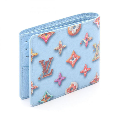 Louis Vuitton Bifold Wallet Portefeuille Scuffnda Blue Belly Co Ting Canvas — view 2
