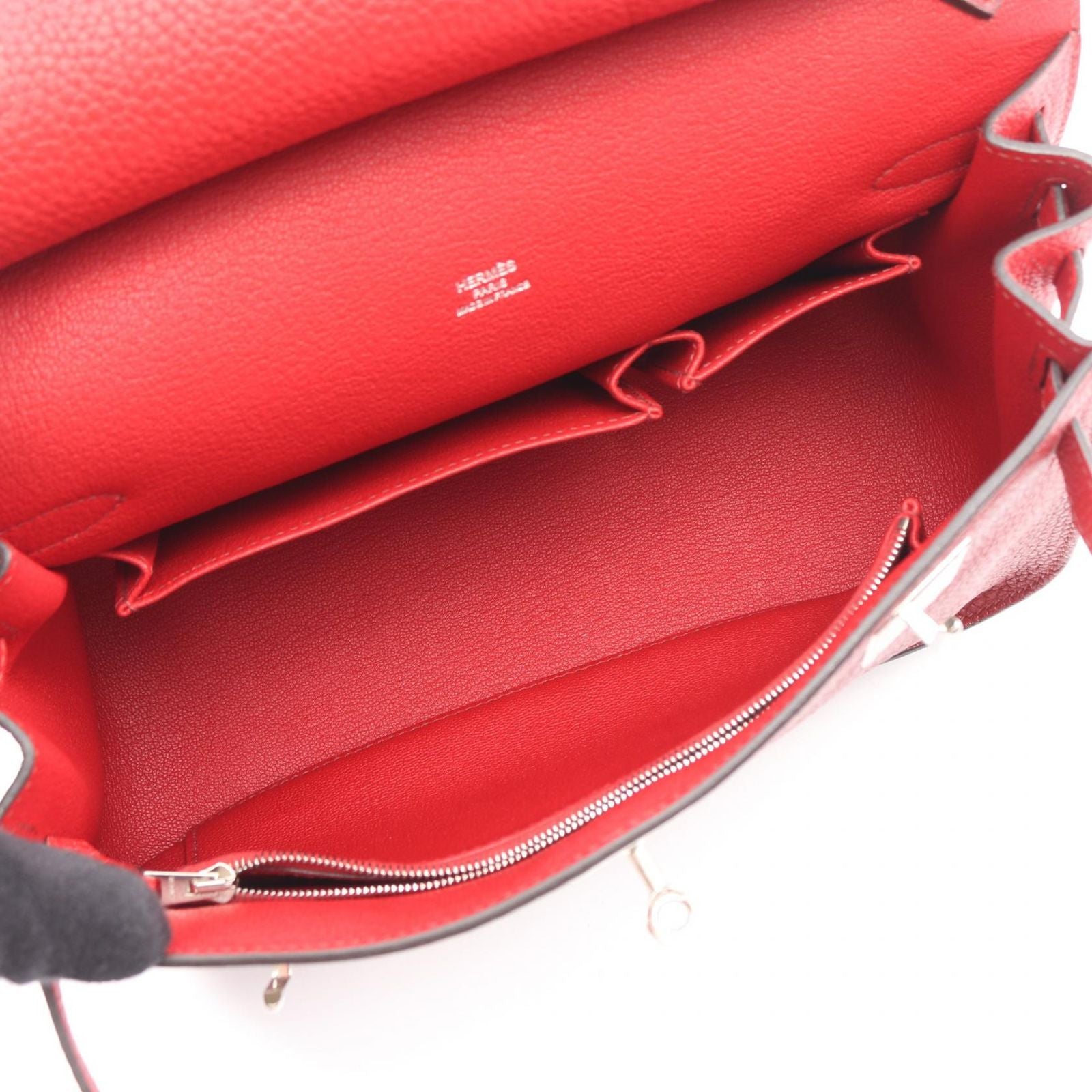 Hermes Shoulder Bag Gipsiere 28 Rouge Casac Ash le Jucasack Ash Leather — view 3