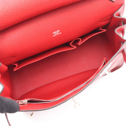 Hermes Shoulder Bag Gipsiere 28 Rouge Casac Ash le Jucasack Ash Leather — view 3