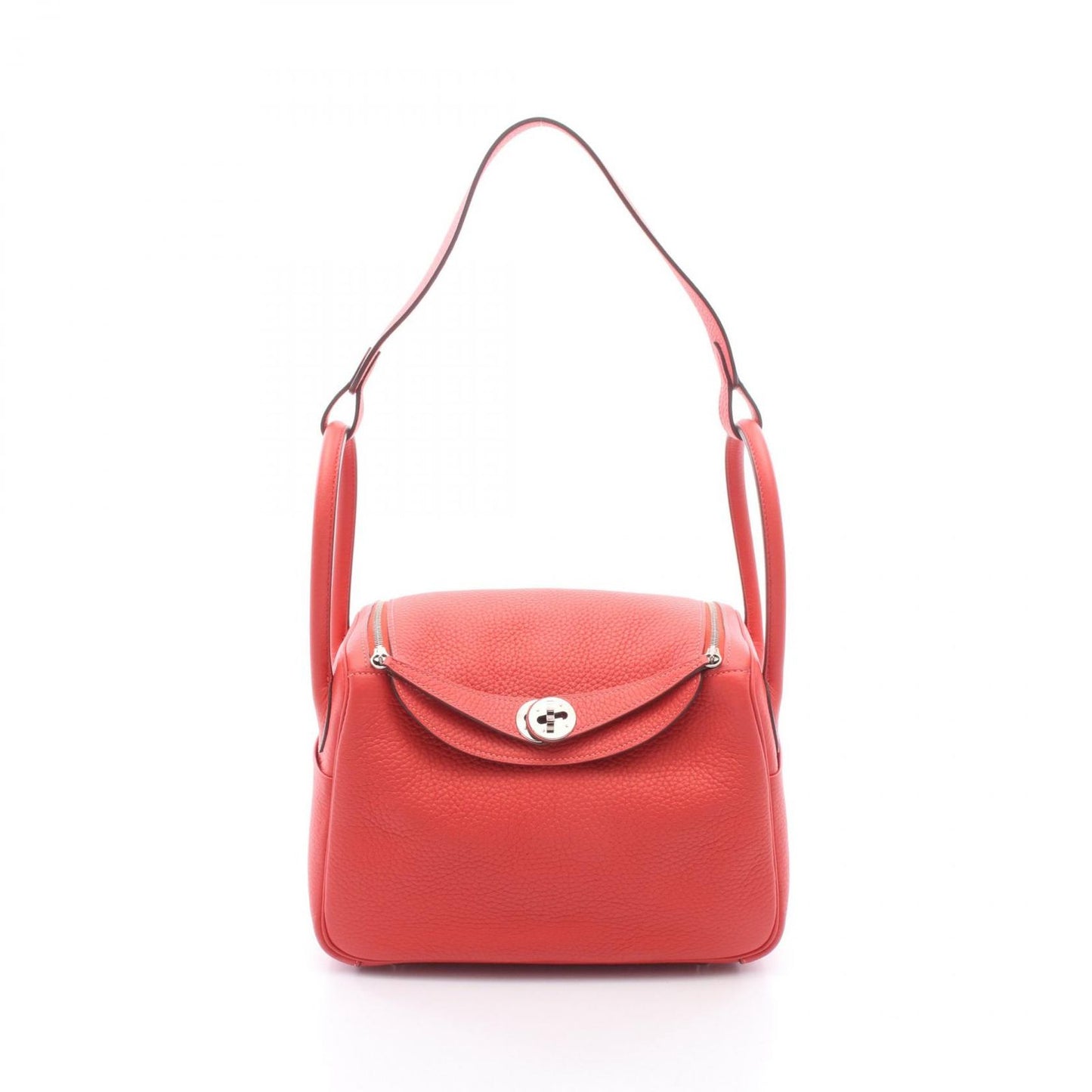 Hermes Shoulder Bag Lindy 26 Rouge Pivoine Leather