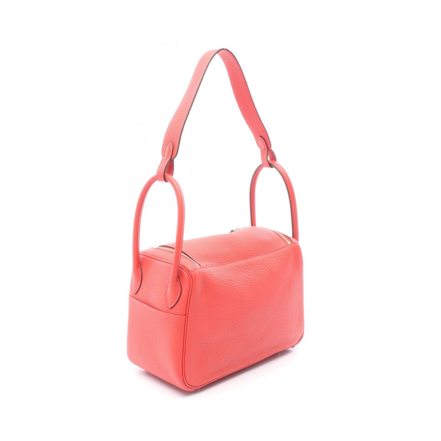 Hermes Shoulder Bag Lindy 26 Rouge Pivoine Leather — view 2