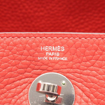 Hermes Shoulder Bag Lindy 26 Rouge Pivoine Leather — view 4