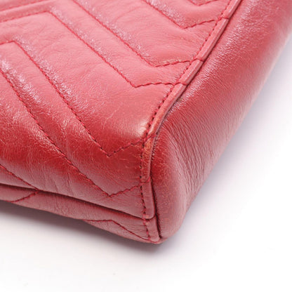 Gucci Tote GG Marmont Red Leather Zip Chain — view 6